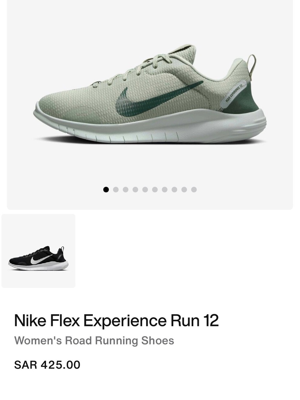 Nike Women's Flex Experience Run 12 in Sage and Dark Green